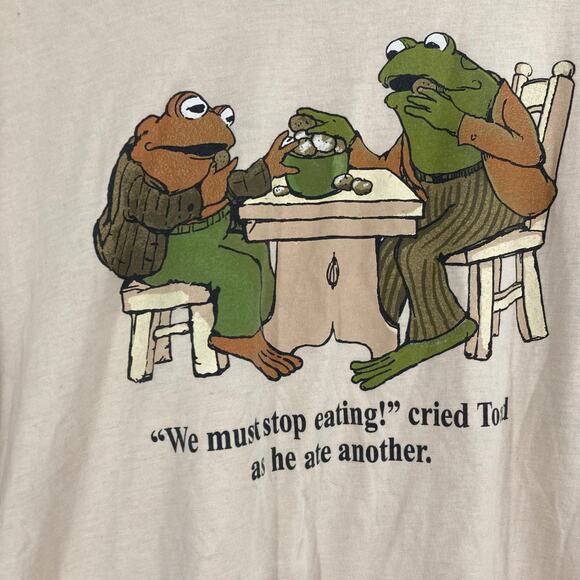 Frog and Toad We Must Stop Eating Cried Toad As He Ate Another Shirt 2XL - Picture 3 of 6